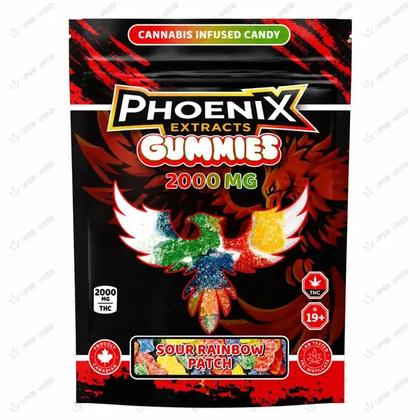 Phoenix Extracts Gummies 2000 MG - Sour Rainbow Patch